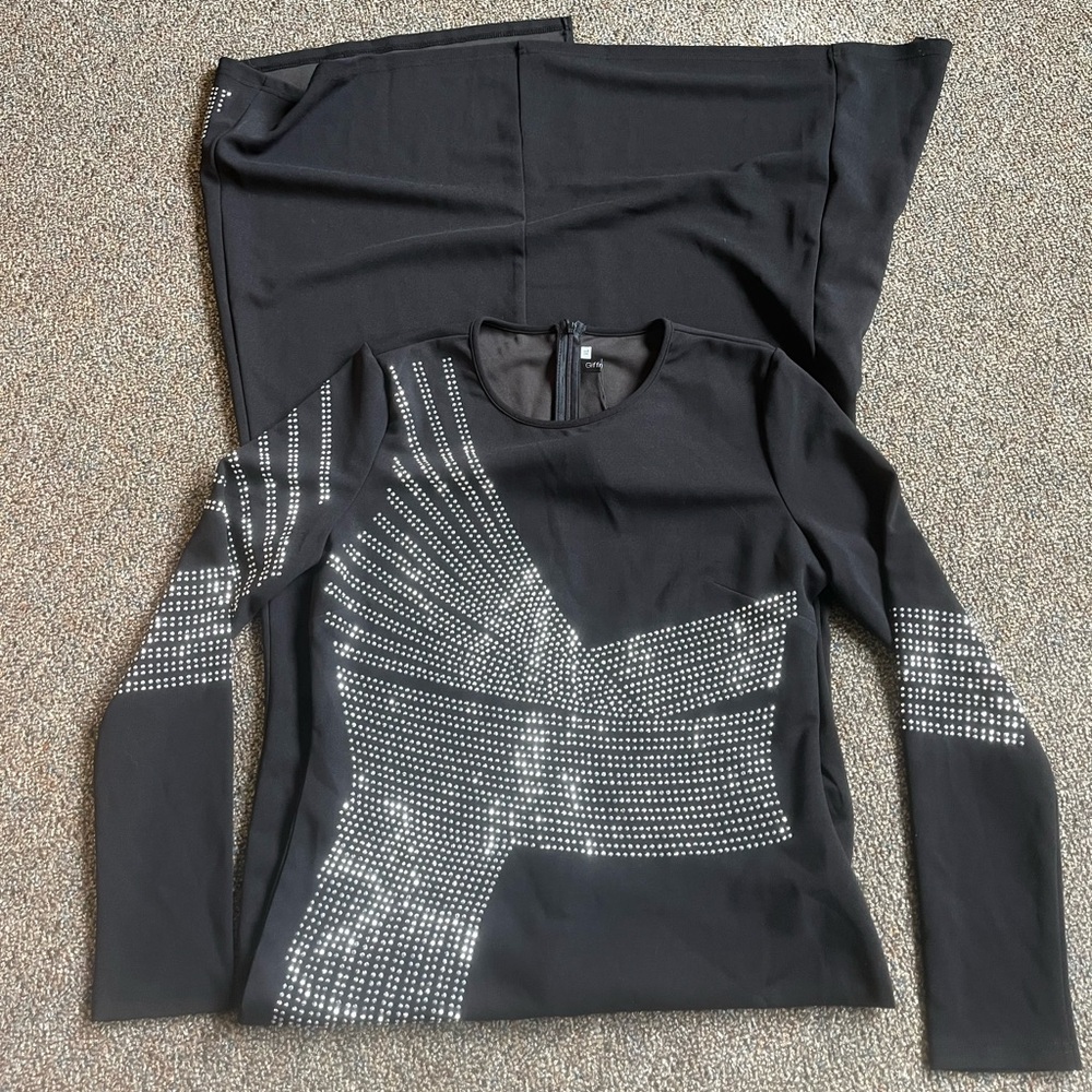 Bedazzled Black Formal Dress